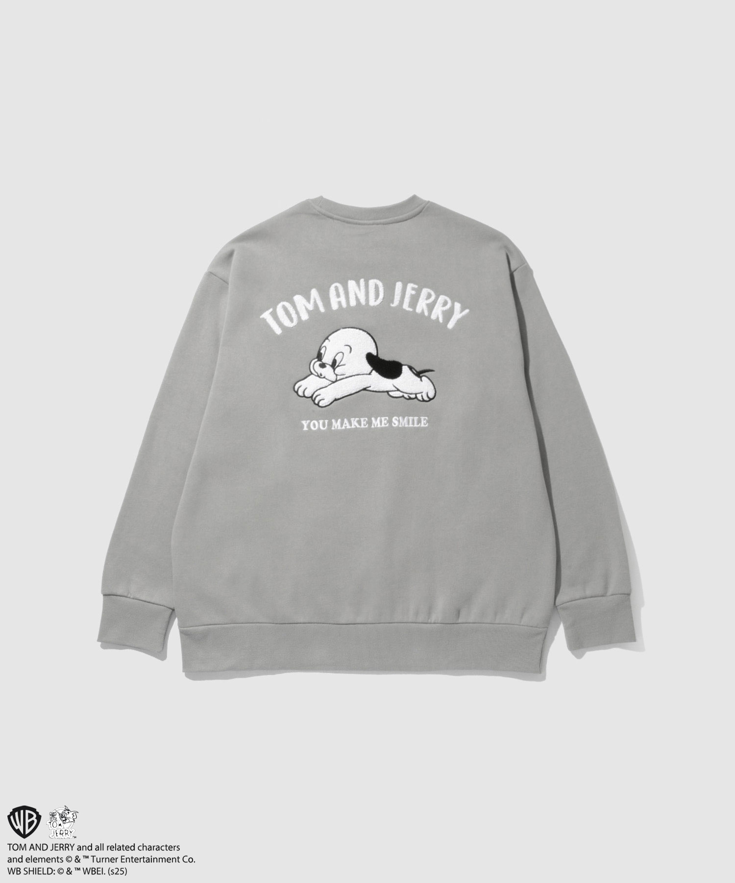 トムとジェリー Tom and Jerry 裏起毛 トレーナー メンズ スウェット オーバーサイズ 大きめ ゆったり あったか 暖か 抗ピル トップス キャラクター サガラ刺繍 プルオーバー ユニセックス レディース