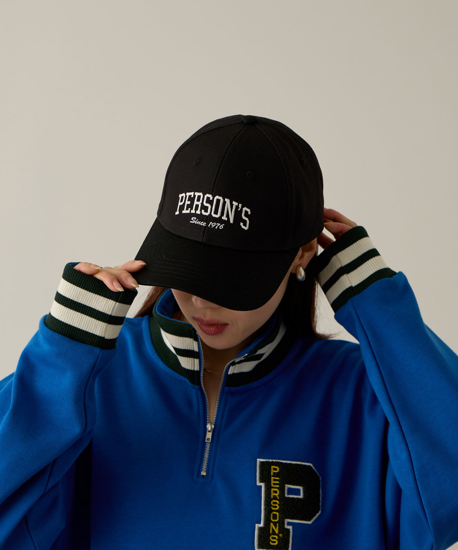 [今だけ！最大20％OFFクーポン]パーソンズ PERSON'S キャップ レディース 綿100％ コットン ツイル ロゴ 刺繍 ワッペン 白 黒 帽子 ぼうし