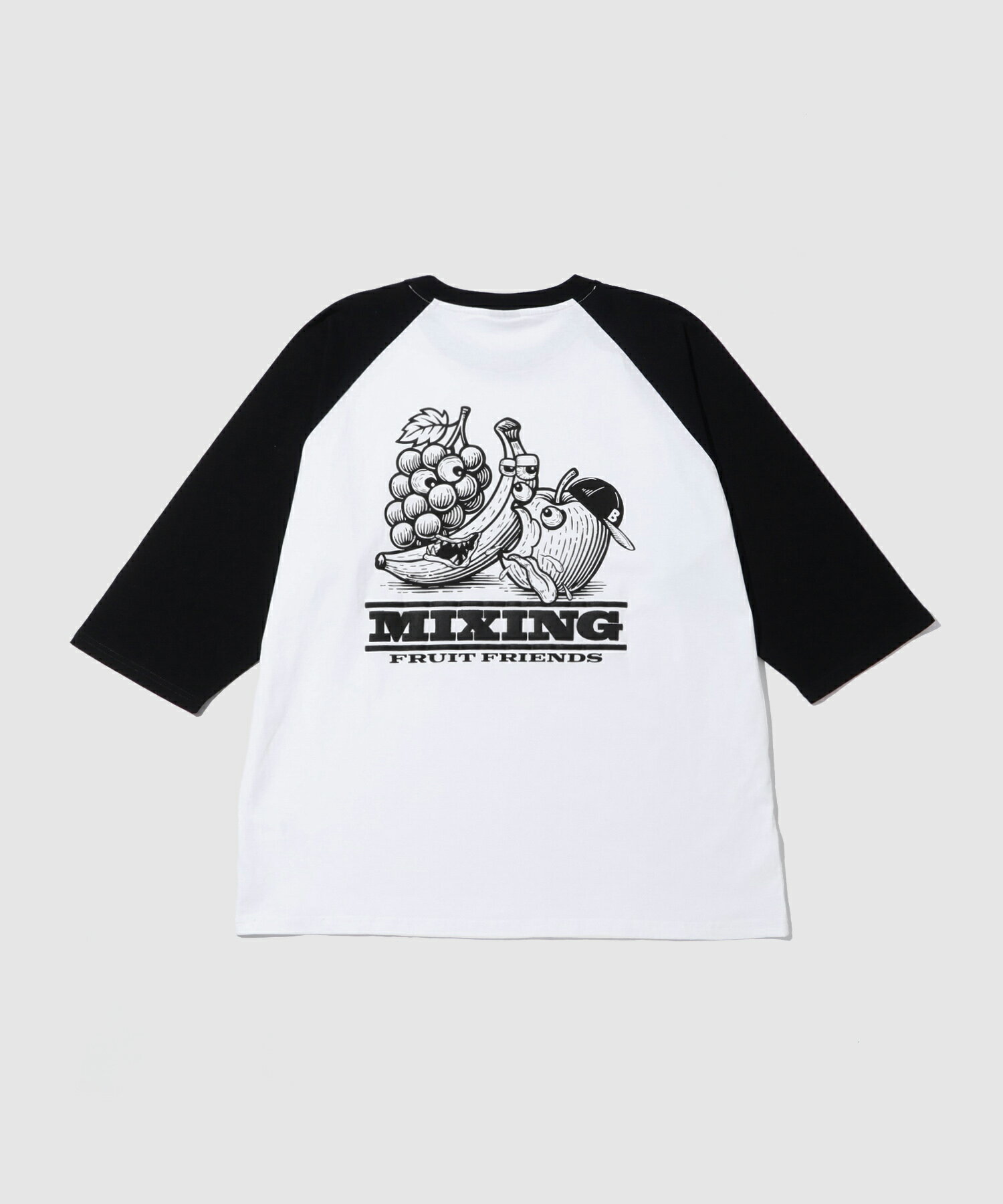 Rakuten - [20日P5倍★20時〜4H限定クーポン]Tシャツ メンズ レディース 7分袖 ラグランスリーブ 綿100％ コットン トップス プリント 黒 七分袖 クルーネック カットソー ユニセックス