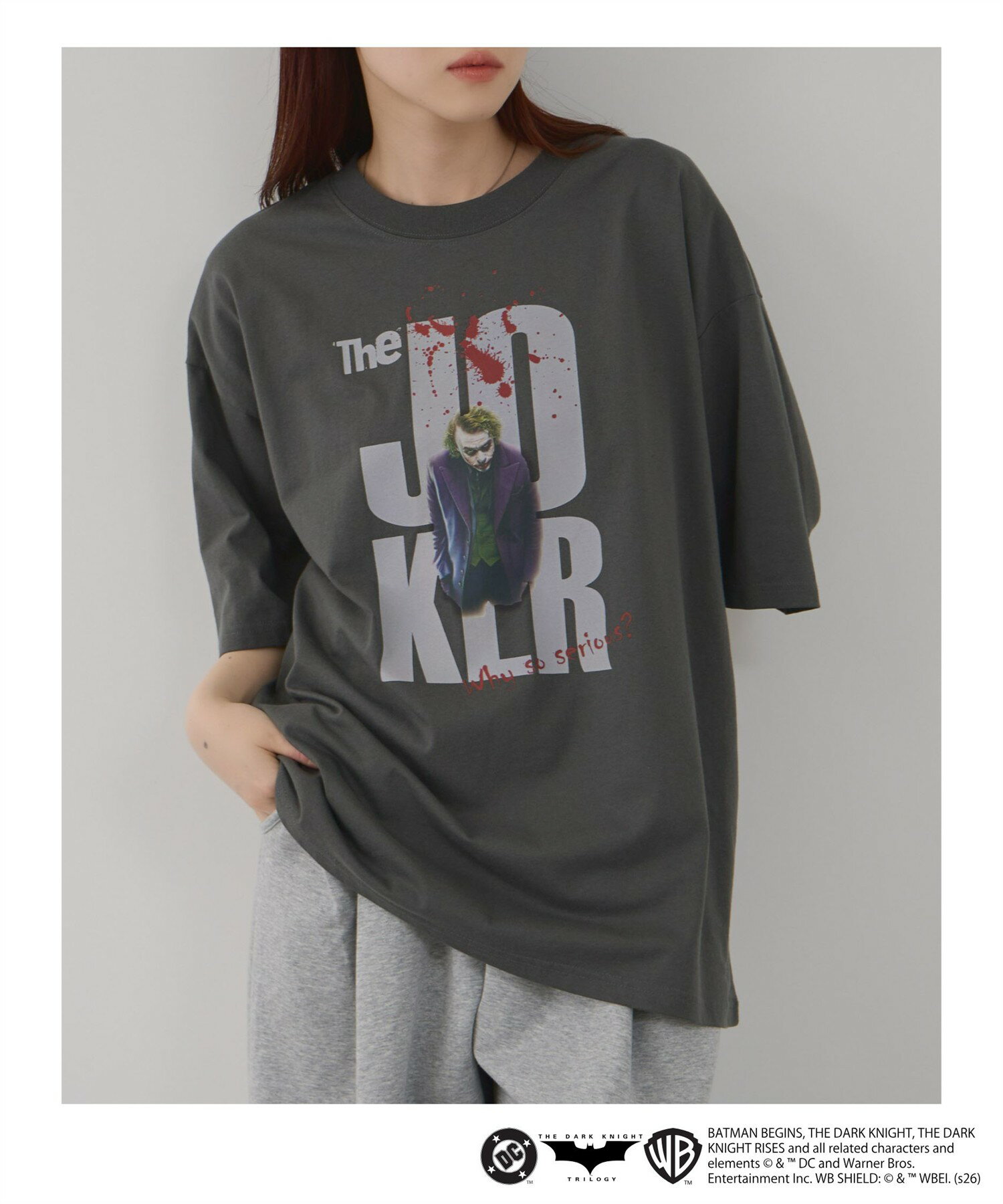 Rakuten - [今だけ！選べる2種クーポンでお得]ダークナイト The Dark Knight ジョーカー Tシャツ メンズ レディース 半袖 綿100％ コットン トップス 映画 キャラクター プリント 黒 クルーネック カットソー ユニセックス
