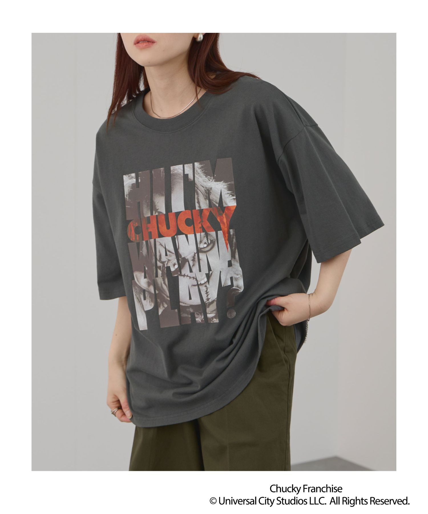 送関込み 男女兼用 少数入荷！チャイルドプレイ チャッキー Tシャツ（黒）