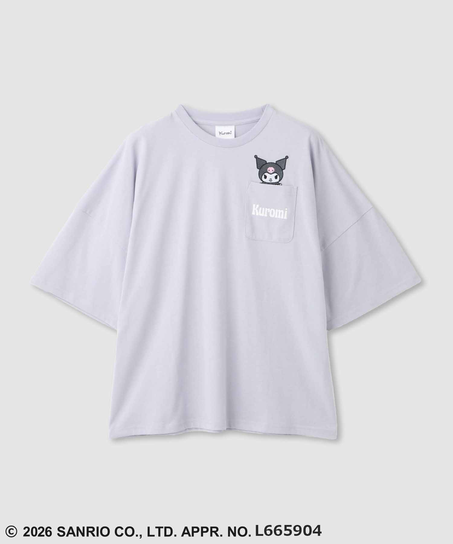 [GW限定3980円以上20％OFFクーポン]サンリオキャラクターズ Tシャツ レディース 半袖 ドロップショルダー ボックスシルエット ゆったり トップス キャラクター 胸ポケット 白 クルーネック カットソー