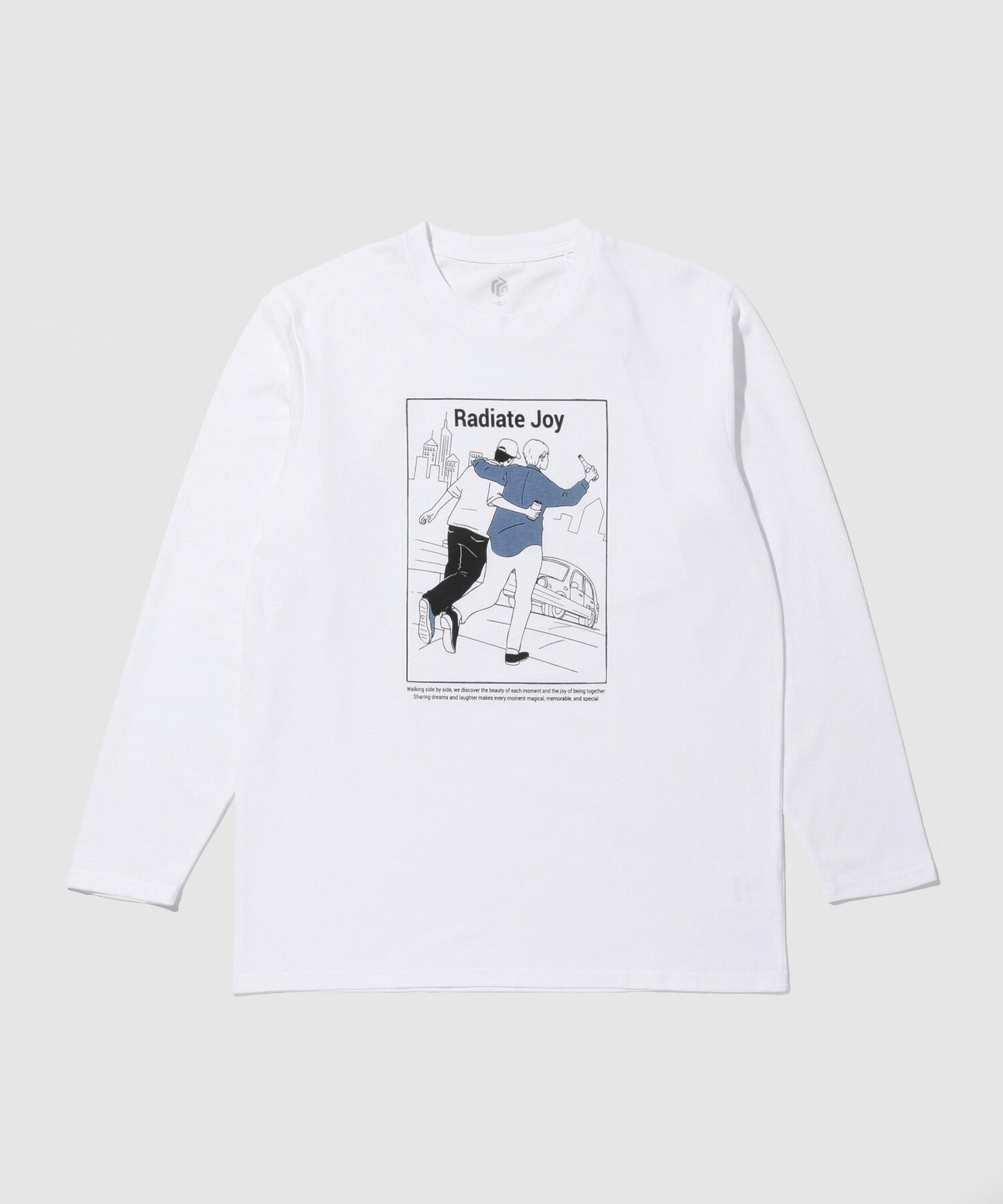 [今だけ！最大20％OFFクーポン]Tシャツ ロンT メンズ レディース 長袖 レギュラーシルエット 綿混 トップス イラスト プリント 白 黒 クルーネック カットソー ユニセックス