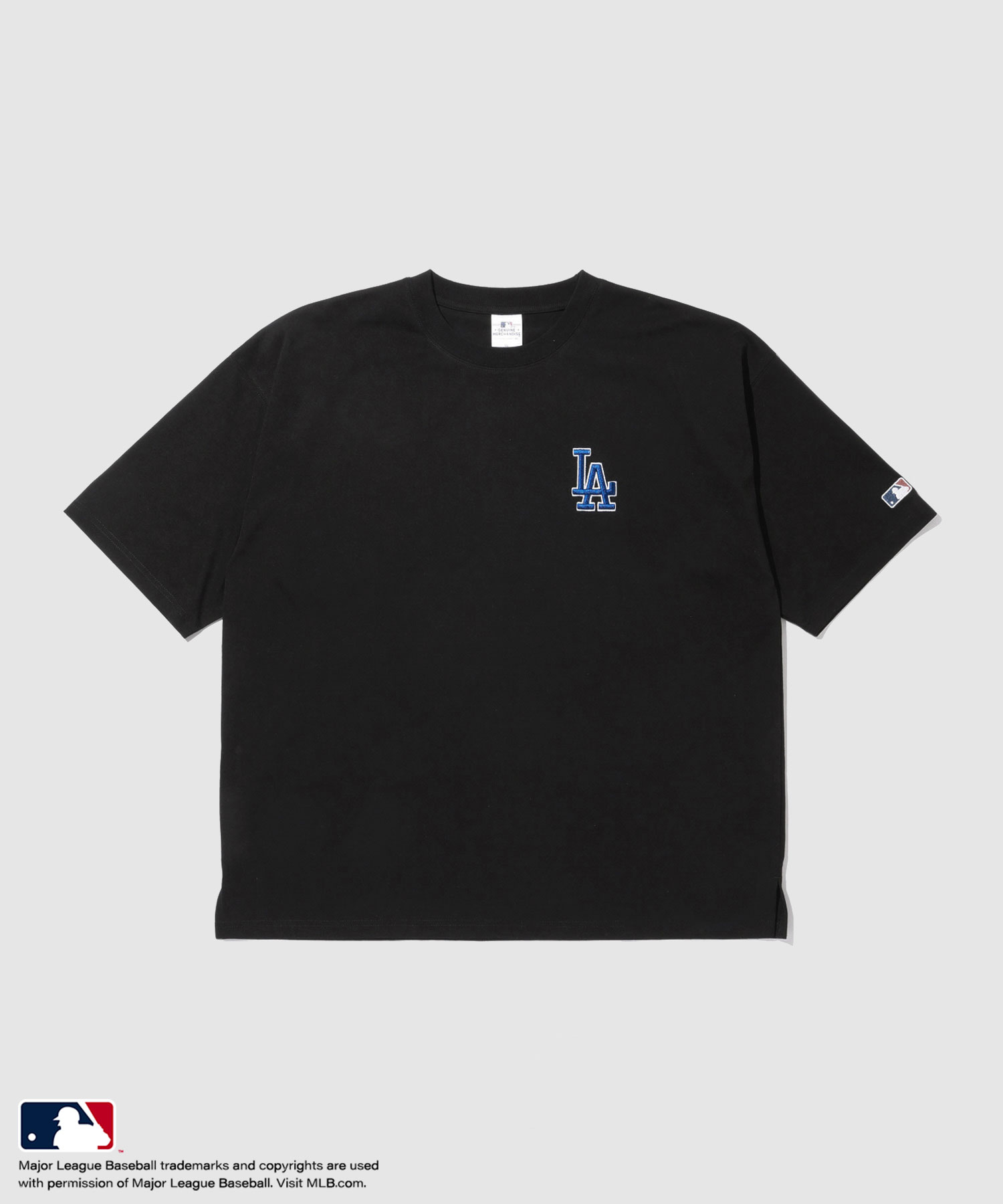 Rakuten - [特別価格][20日20時〜4H限定クーポン]メジャーリーグベースボール MLB Tシャツ メンズ レディース 半袖 ルーズシルエット 大きめ ゆったり 綿混 トップス 野球 球団 チームロゴ ワッペン 白 黒 クルーネック カットソー ユニセックス