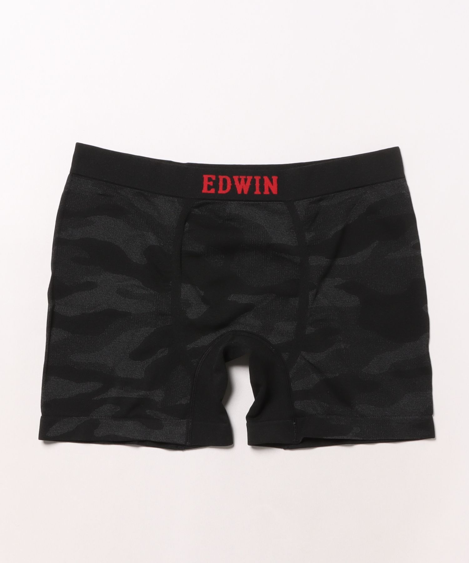 [今だけ！最大20％OFFクーポン]エドウィン EDWIN ボクサーパンツ メンズ 成型 フィット感 前閉じ インナー 下着 肌着 ブランドロゴ 迷彩 カモフラ 黒 下着 肌着 インナー