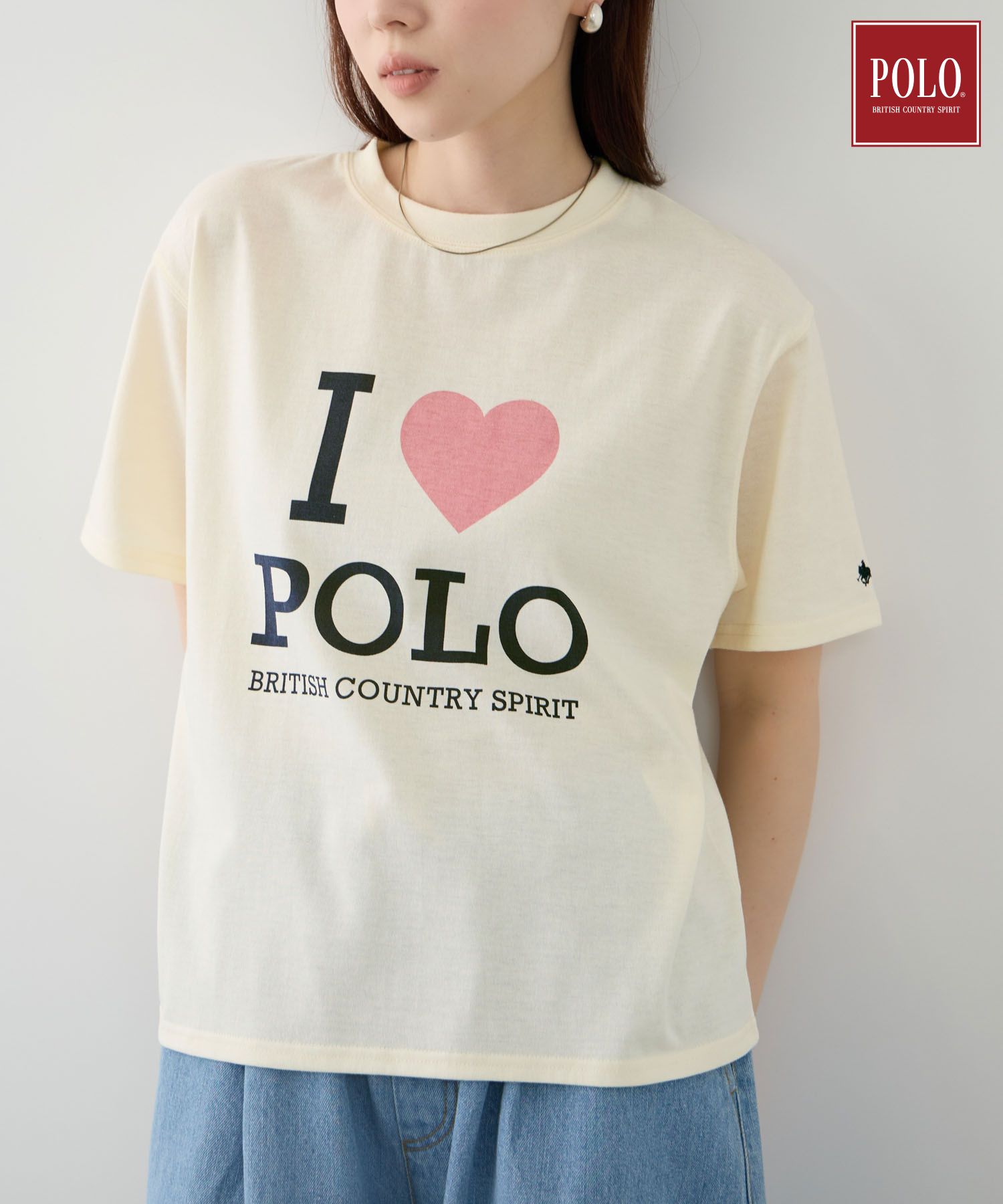 Rakuten - [20日P5倍★20時〜4H限定クーポン]ポロ ビーシーエス POLO BCS Tシャツ レディース 半袖 クロップド丈 シワになりにくい 吸水性 通気性 トップス ロゴ プリント 白 黒 限定 クルーネック カットソー