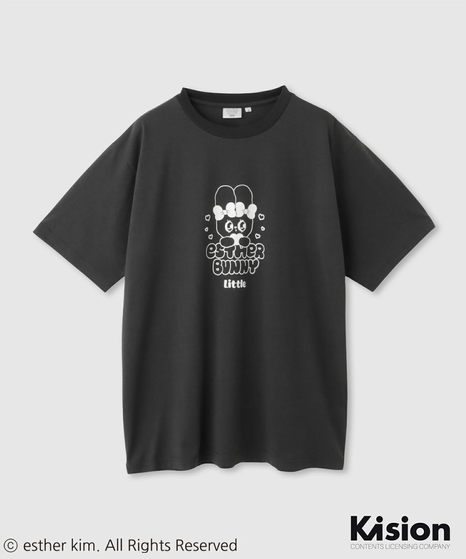 [25日P5倍！更にクーポン割]エスターバニーリトル Tシャツ レディース 半袖 綿混 トップス キャラクター かわいい クルーネック カットソー
