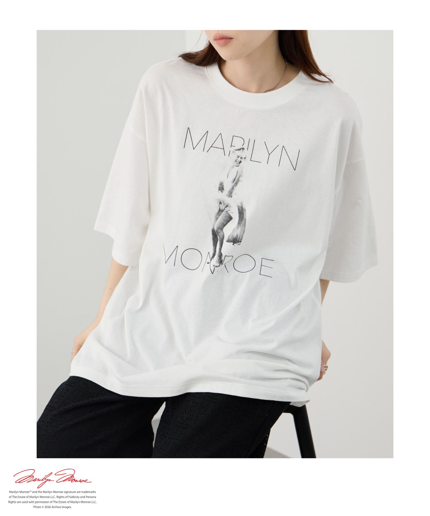 [5/1までP2倍！更にクーポン割]マリリン・モンロー Tシャツ メンズ レディース 半袖 オーバーサイズ ルーズシルエット 大きめ ゆったり 通気性 吸汗性 トップス フォトプリント 白 クルーネック カットソー ユニセックス