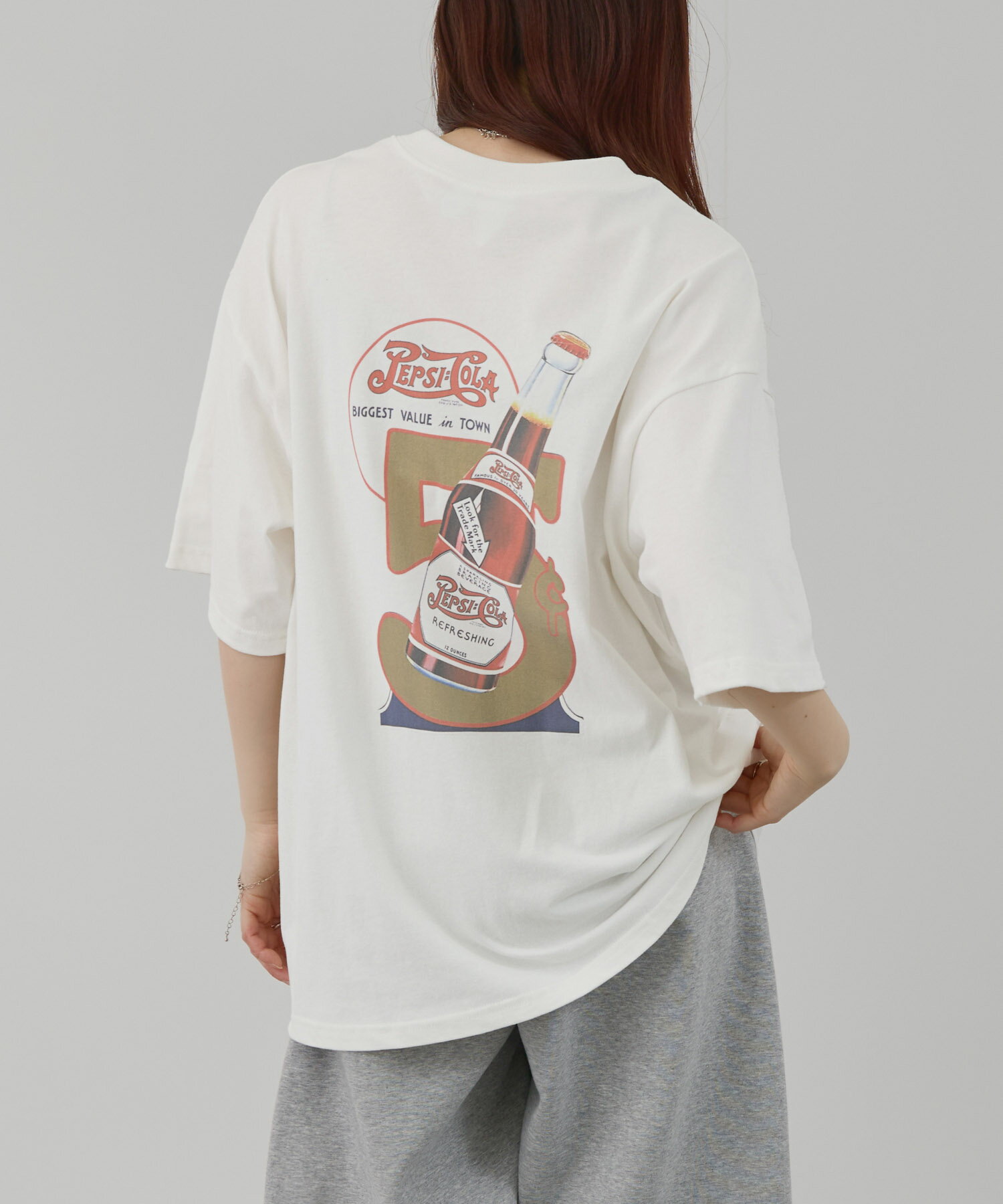 Rakuten - [今だけP10倍！更に選べる2種クーポン]ディスカス DISCUS Tシャツ レディース 半袖 綿100％ コットン トップス ペプシ ロゴ プリント 白 クルーネック カットソー ユニセックス