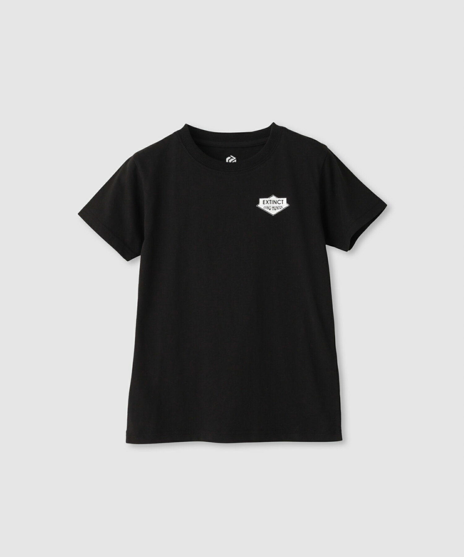 Rakuten - [今だけP10倍！更に選べる2種クーポン]Tシャツ キッズ 半袖 子供服 男の子 ボーイズ トップス 綿100％ コットン 通気性 恐竜 ダイナソー プリント 黒 クルーネック カットソー