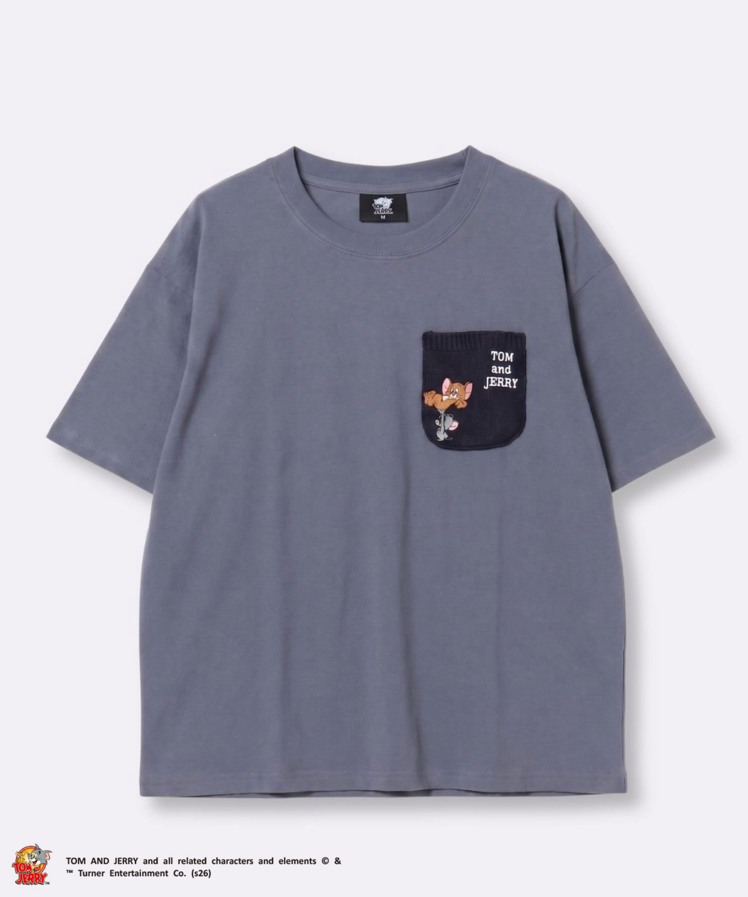 Rakuten - [今だけP10倍！更に選べる2種クーポン]半袖Tシャツ メンズ トムとジェリー タフィー キャラクター 刺繍 トップス 胸ポケット クルーネック カットソー ユニセックス レディース