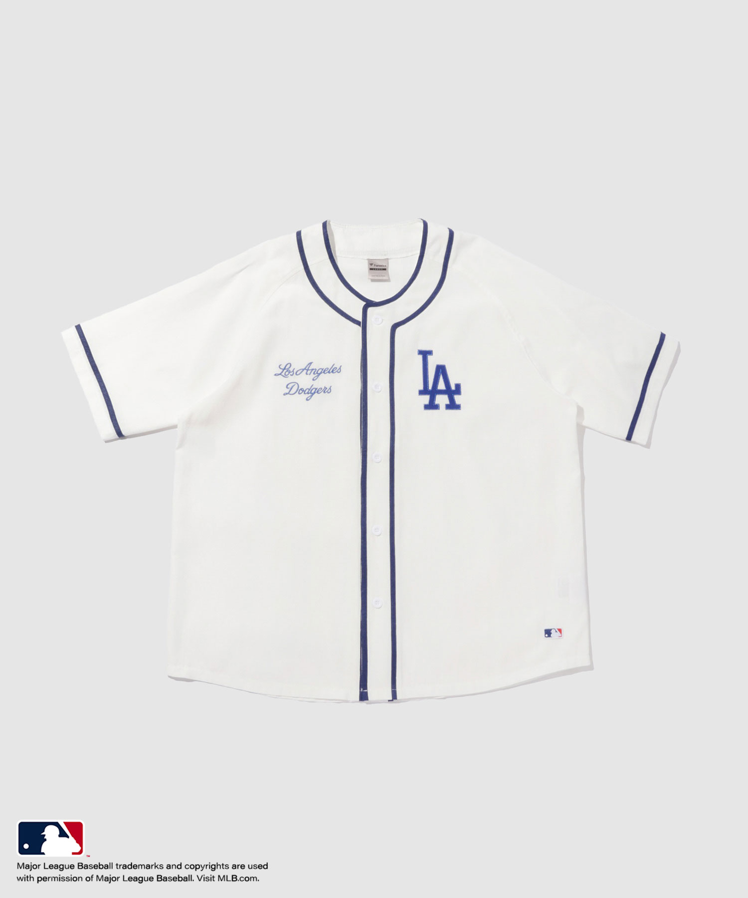 Rakuten - [今だけP10倍！更に選べる2種クーポン]MLB メジャーリーグベースボール シャツ メンズ レディース 半袖 球団 ロゴ ワッペン トップス パイピング 白 カジュアルシャツ ユニセックス