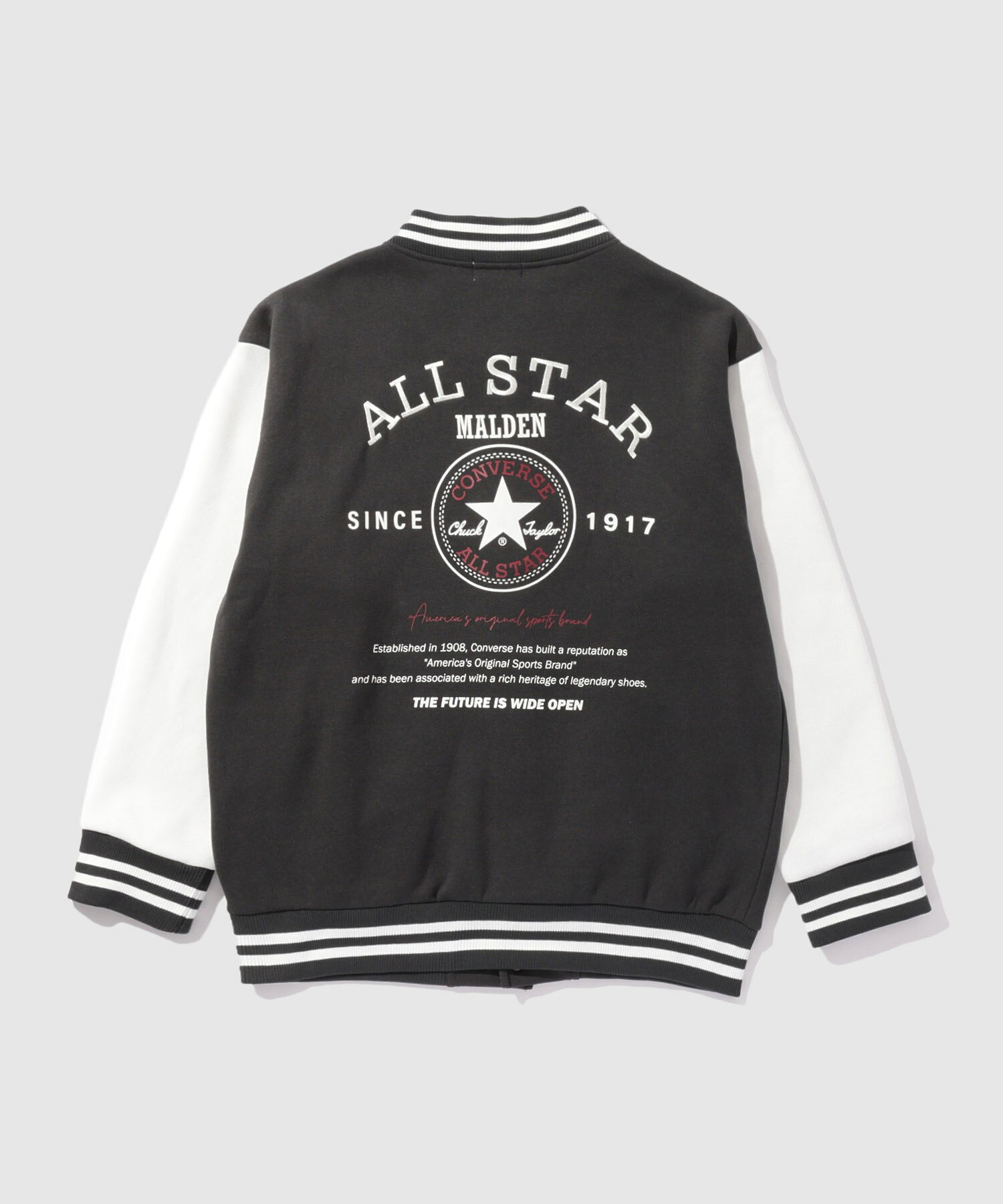 [最大20％OFFクーポン配布中]コンバース CONVERSE スタジャン メンズ レディース 裏起毛 暖か 防寒 アウター スタジアムジャケット ブルゾン バックプリント ロゴ 男女兼用 黒 おしゃれ 旅行 カジュアル アウトドア キャンプ ストリート