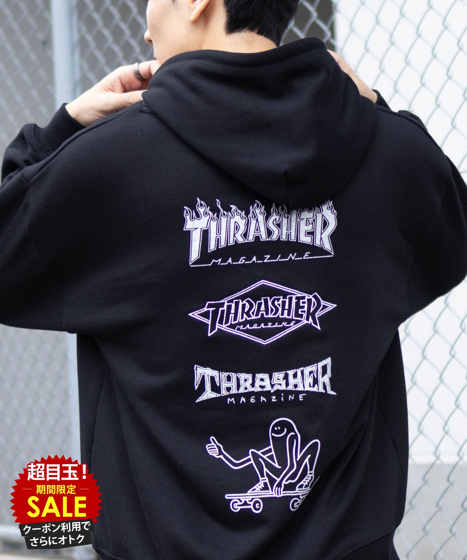 [15������P5��][���̲��ʡ����˥����ݥ��]����å��㡼 THRASHER ΢�� �ѡ����� ��� �ʺ� �������å� �ȥåץ� ���� �ɽ� �ץ��� �� ��...