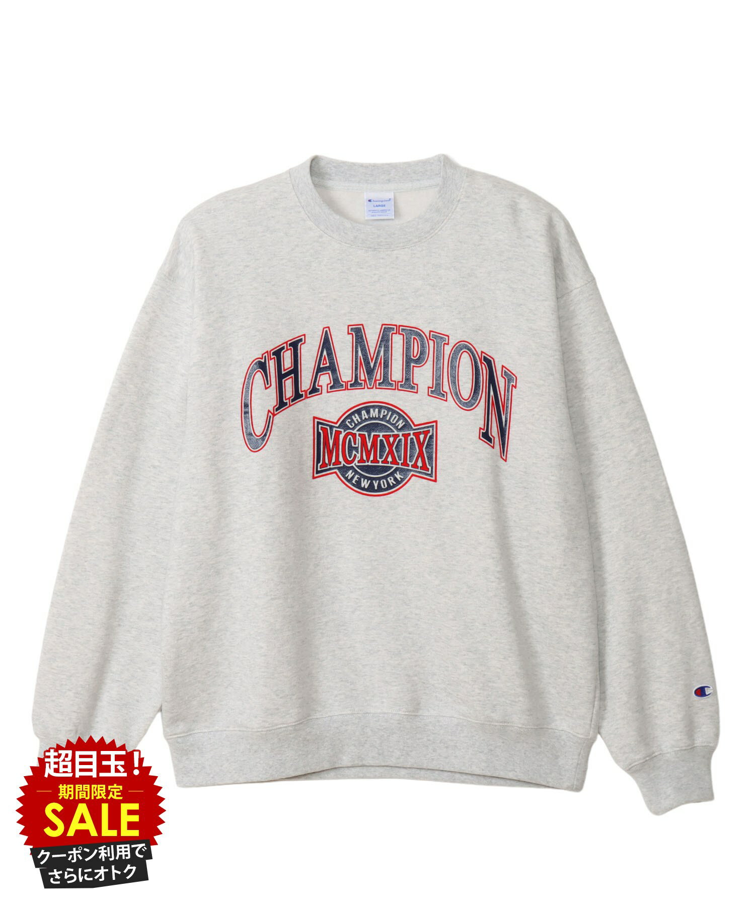 [特別価格★更に最大10％OFFクーポン]チャンピオン Champion トレーナー スウェット 裏起毛 メンズ 暖かい トップス ロゴ プリント スポーティ プルオーバー