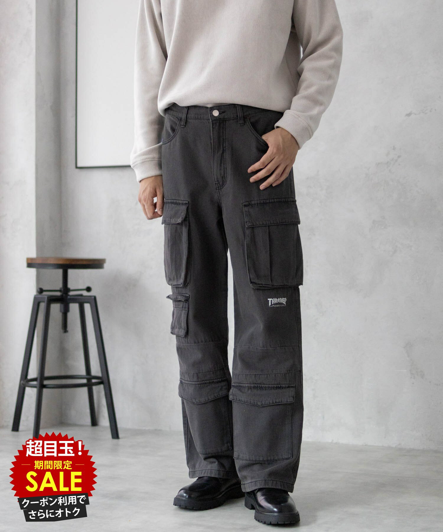 [���̲��ʡ����ꥯ���ݥ�ǹ��ˤ���]����å��㡼 THRASHER �������ѥ�� ��� ��100�� ���åȥ� �ǥ˥�ѥ�� ���󥰥ѥ�� �ݥ��å� ������ ��...