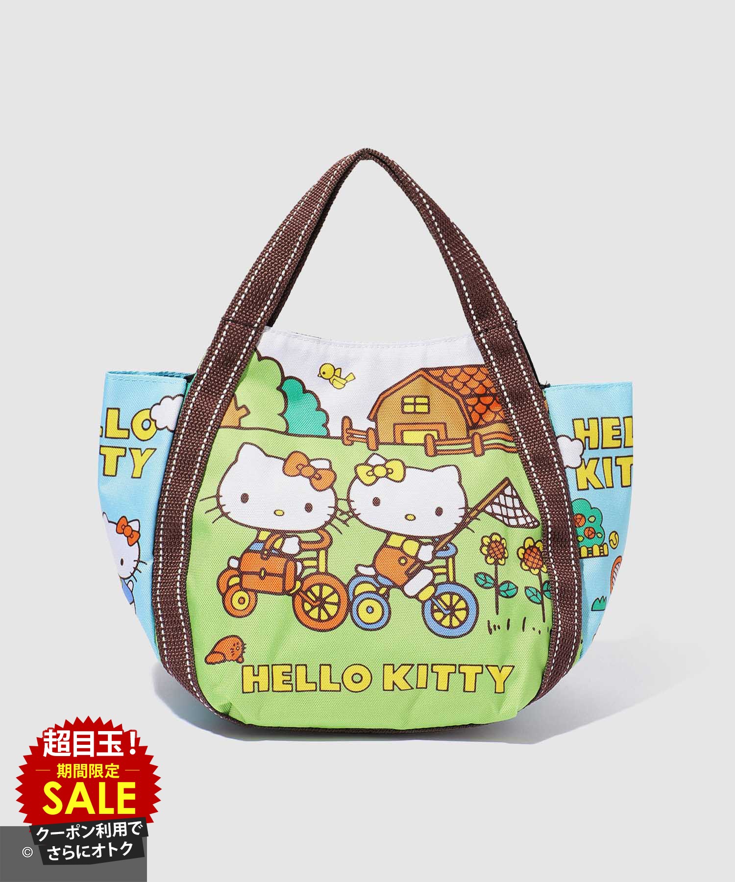 [特別価格★P5倍・まとめ買いクーポン]サンリオキャラクターズ ハローキティ バルーンバッグ トートバッグ ミニトート ポケット マチ付き キャラクター 鞄 バッグ かばん HELLO KITTY ユニセックス レディース