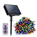 ソーラー充電式 イルミネーションLED LED飾りライトTopYart 12m 100球 8点滅モデル クリスマスツリー/庭/壁/結婚式/パーティー/ガーデンなどに最適