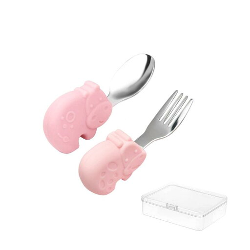 スプーンとフォーク 食器 ステンレス カトラリーセット 初めての離乳食用具 食事用 離乳食訓練 出産祝い プレゼント 誕生日 贈り物 収納ボックス付き ピンクのカタツム スプーンとフォーク 食器 ステンレス カトラリーセット 初めての離乳食用具 食事用 離乳食訓練 出産祝い プレゼント 誕生日 贈り物 収納ボックス付き ピンクのカタツム