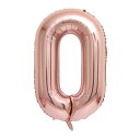 数字 バルーン ナンバー バルーン アルミ風船 40インチ 大きい 誕生日 ハッピーバースデー 飾り付け ウェディング 記念日 パーティー 約90cm (0, ローズゴールド)(3)