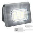 XBGD ランニングライト usb充電式 安全ライト 明るい 軽量 防水 マグネット式 4つ点灯モード 200ルーメン ジョギング ウォーキング 自転車 散歩用 グレー