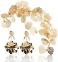 DADGAD ヘッドドレス ピアス セット ウェディング フラワー ヘアーアクセサリー 花嫁 ヘッドアクセ 花 髪飾り ブライダル 結婚式 成人式 卒業式 ビン...