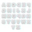 アルファベットセット シリコンモールド レジン型 空洞 シャカシャカ 26文字 キーホルダー ハンドメイド