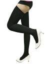 OUFANCY 超ロング オーバーニーソックス サイハイ 約85cm-90cm太もも丈 保温 防寒 コットン ロングソックス ハイソックス 綿 伸縮性良い あったか靴下 美脚 無地 通学 通勤 可愛い靴下