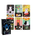 ブルーミングキャットタロット、12星座カード付き、猫タロットデッキ、猫好きへの贈り物、かわいいタロットデッキ、4.13 "*2.36"(105mm*60mm)