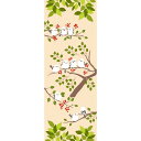 濱文様 絵てぬぐい なかよしシマエナガ(3)