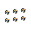 PATIKIL 1.4mm 溝付きセラミックガイドリング 6個 釣り竿修理キット 淡水塩水釣り用 カラフル
