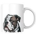 Mocogift 犬柄マグカップ アメリカン・ブルドッグ柄の面白い かわいい 大容量のマグカップ 誕生日や父の日 お父さんへプレゼント プレゼント コーヒーカップ ティーカップ コップ ホワイト(3)