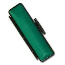 印鑑ケース ST カラーケース ソフト牛 グリーン (13.5mm~15mm)朱肉付き 実印 銀行印 用