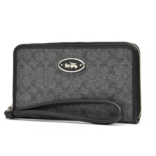 　コーチ／COACHコーテッド シグネチャー E/W ユニバーサルケース63186SVDH6（ダークデニム×ブラック）