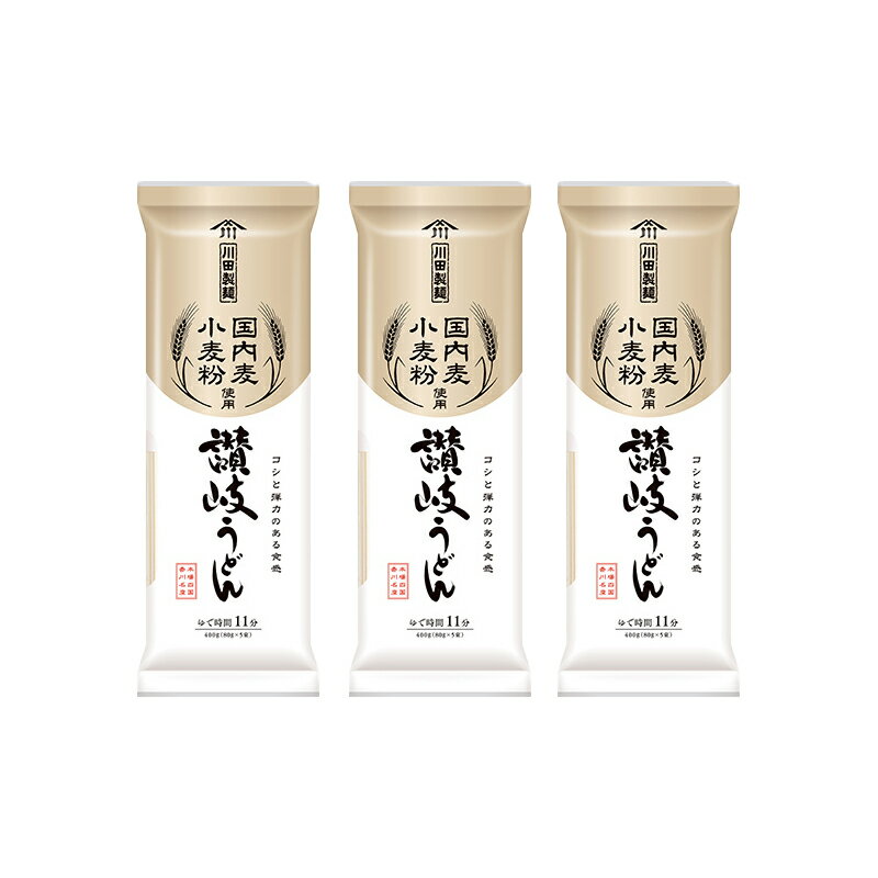 川田製麺 国内麦小麦粉使用 讃岐うどん 400g×3個 うどん 饂飩 乾麺 日清製粉 ウェルナ サタプラ サタデープラス ランキング