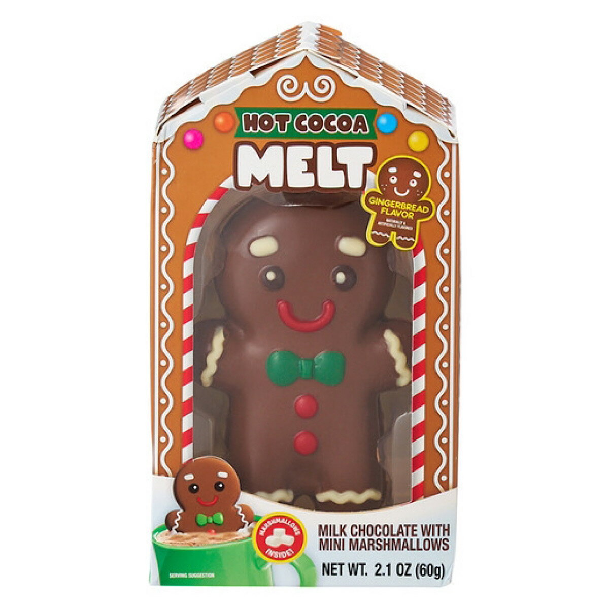 メルティング チョコレート ジンジャーブレッドマン 1個 クリスマス チョコレート チョコ ホットチョコレート マシュマロのサムネイル