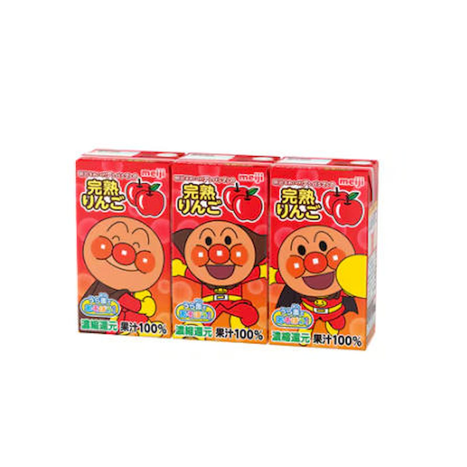 明治それいけ！アンパンマンの完熟りんご (125ml×3セット)×1 / (125ml×3セット)×3