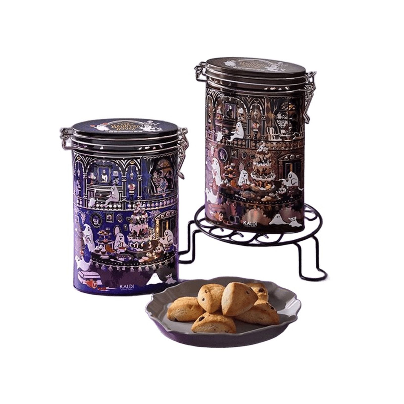 カルディ ハロウィンキャニスター缶 ブルー ハロウィンキャニスター缶スコーンのサムネイル