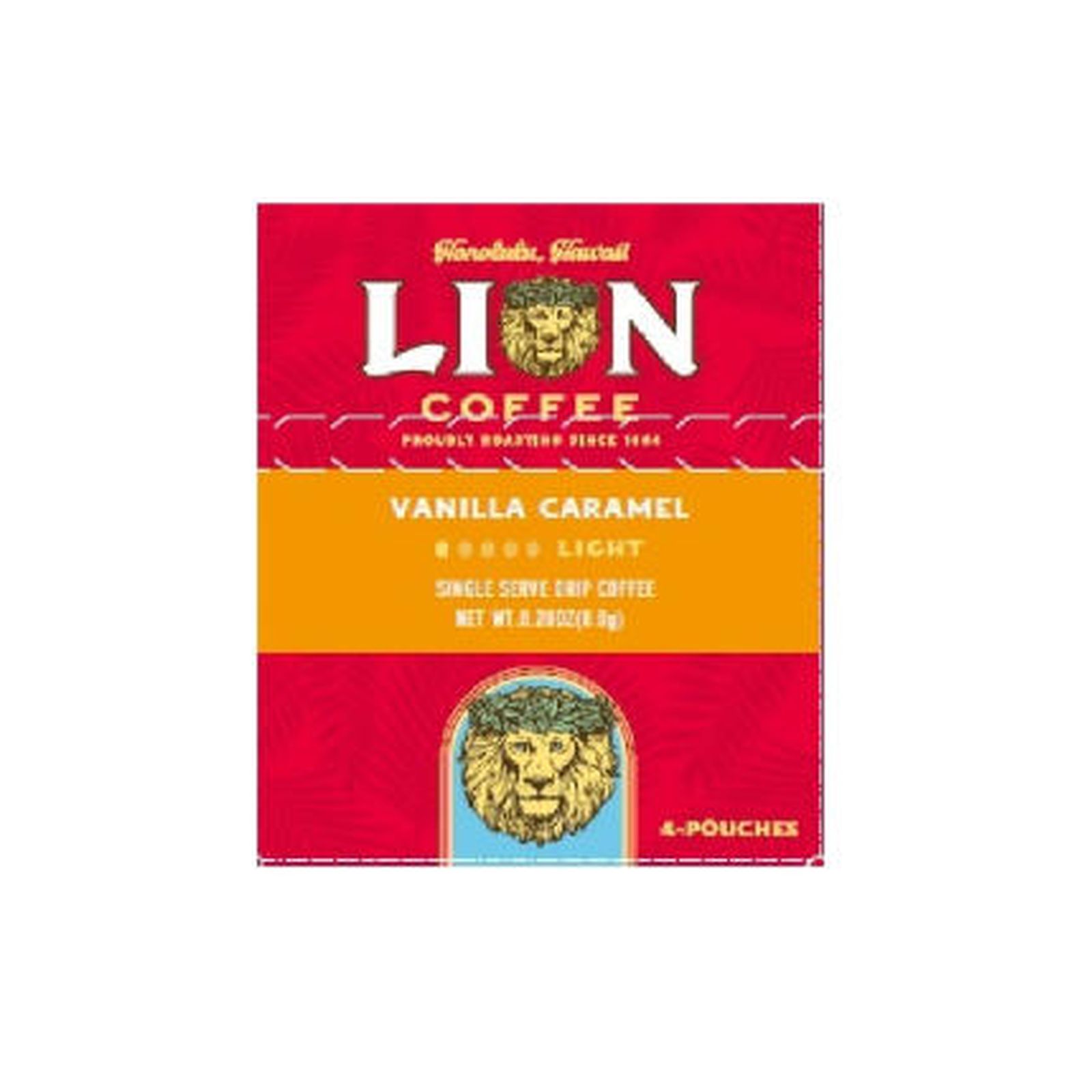 ライオンコーヒー シングルサーブ バニラキャラメル(8g×4p) ドリップ ライオン キャラメルのサムネイル
