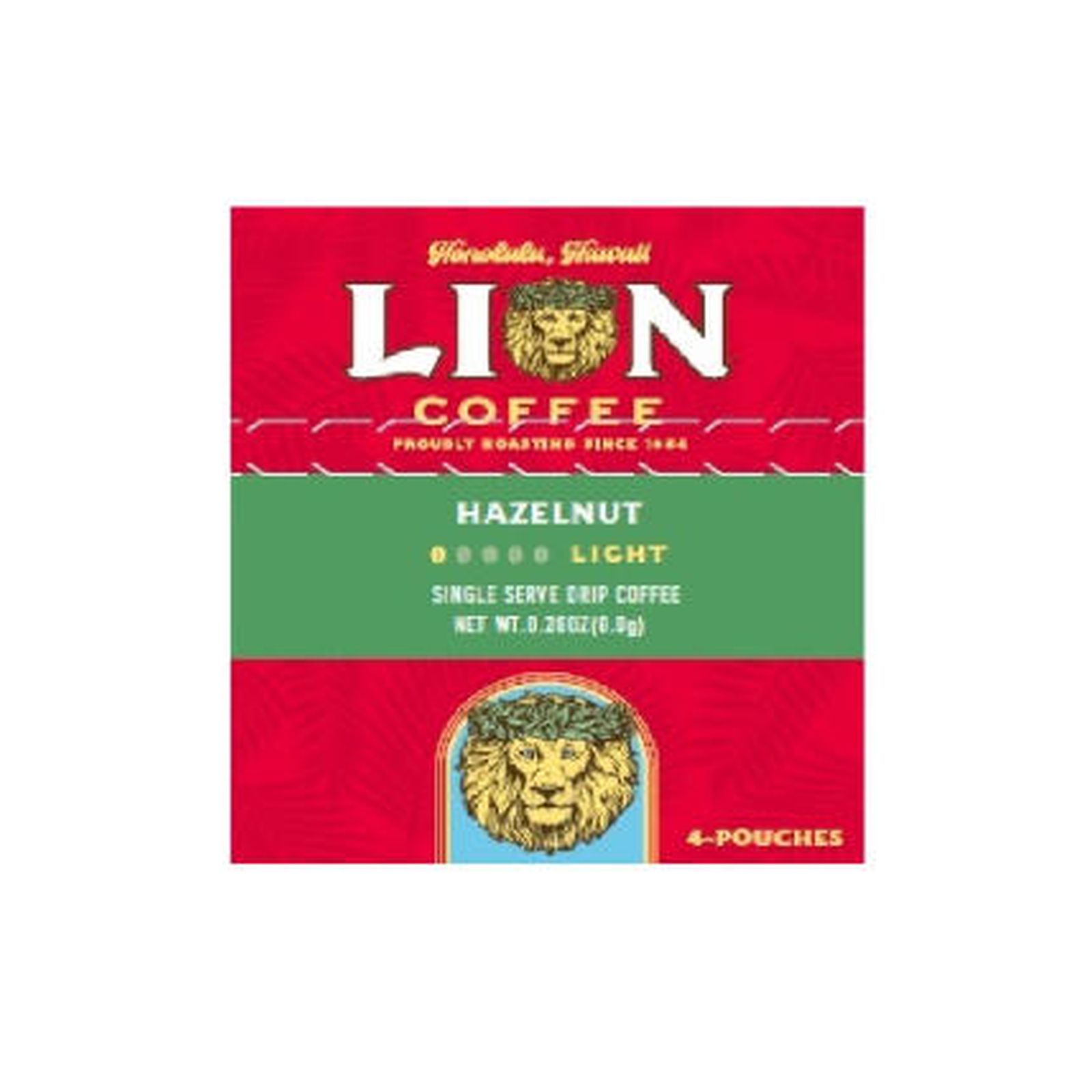 ライオンコーヒー シングルサーブ ヘーゼルナッツ(8g×4p) ドリップ ライオン ヘーゼルナッツのサムネイル
