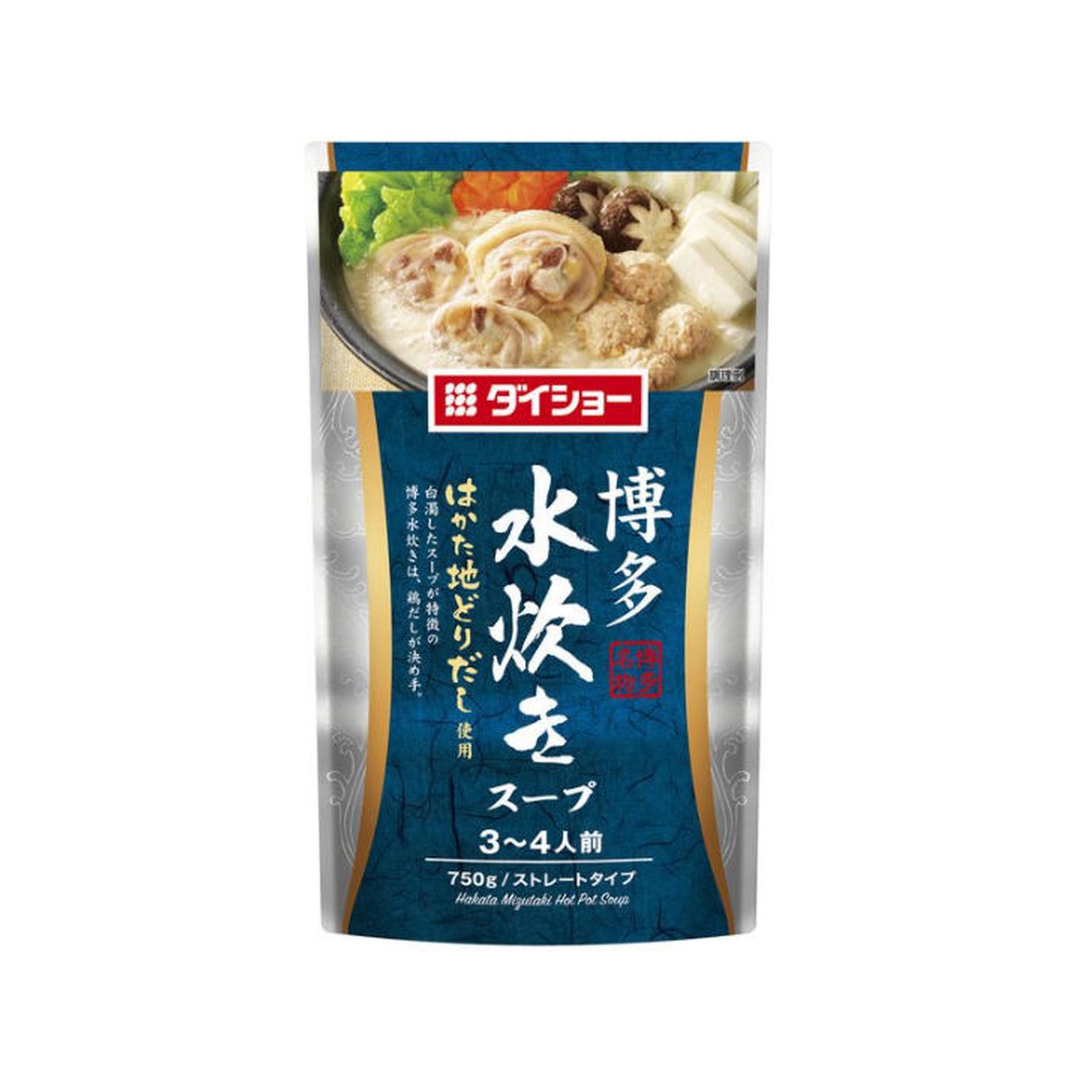 ダイショー 博多水炊きスープ 750g ストレート 鶏白湯 鶏がらだし はかた地どり 鍋つゆ