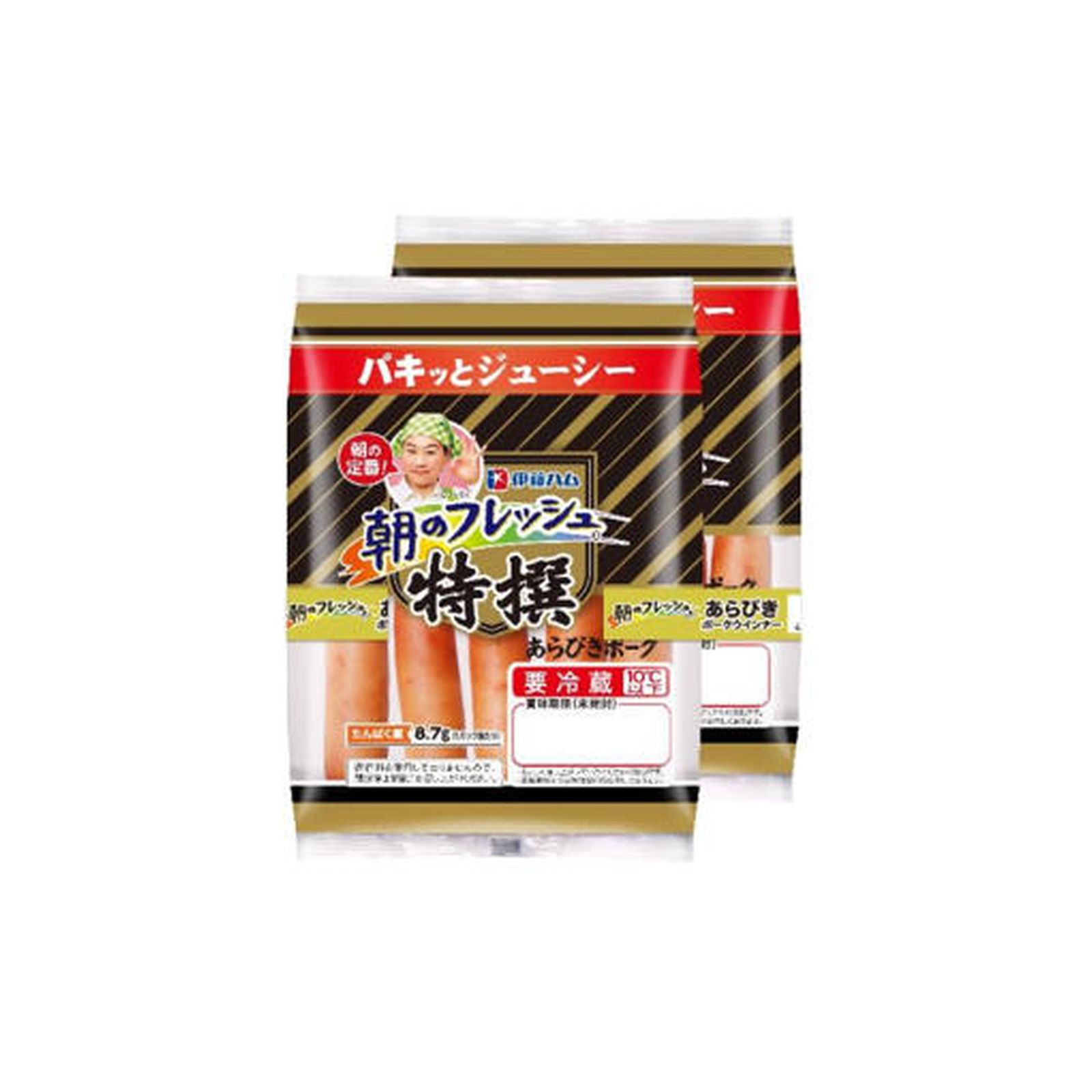 伊藤ハム 朝のフレッシュ　あらびきポークウインナー 冷蔵 2個束(90g×2袋) ポーク 豚肉 肉汁 ジューシー サタプラ サタデープラス ひたすら試して ランキング TV紹介 番組紹介のサムネイル