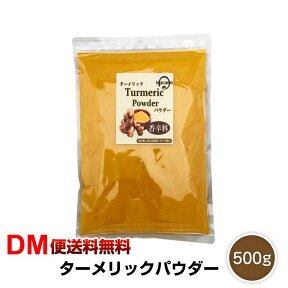 【DM便送料無料】ターメリックパウダー 500g ウコン 香辛料 調味料 ターメリック 粉末 食事 カレーライス コリアンダー ドリンク 食べ物 薬味 ウコン粉末 ウコン茶にも 家庭 パウダー スパイス クルクミン たけしの家庭の医学 令和 業務用にも 敬老の日