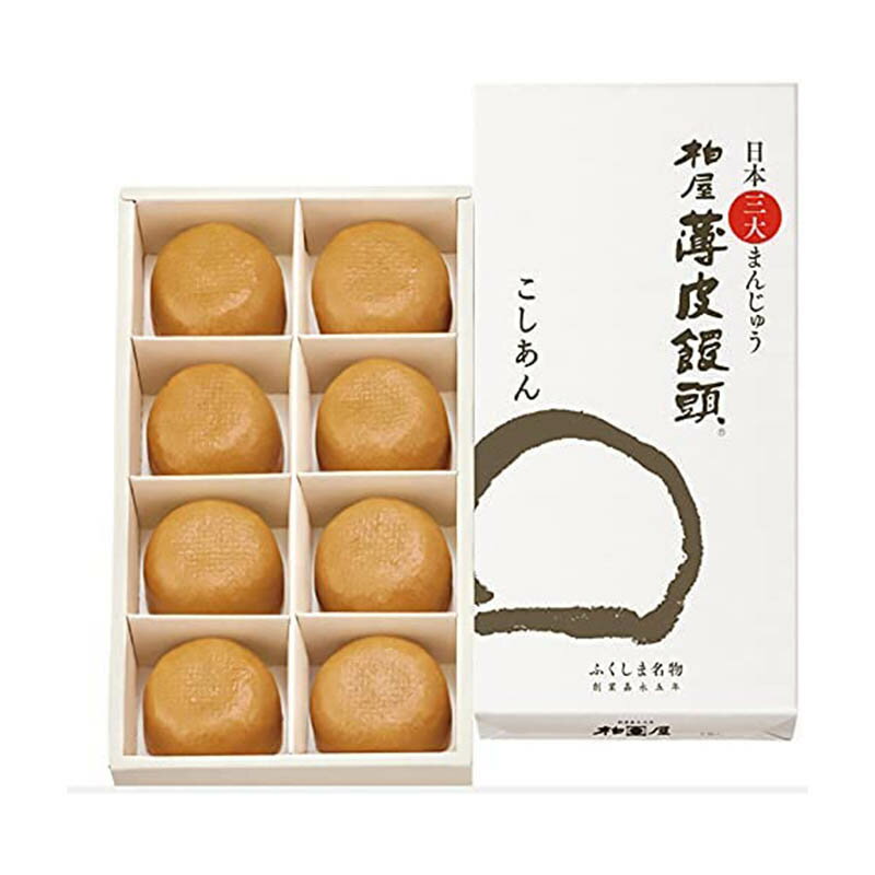 柏屋薄皮饅頭 こしあん 8個入 まんじゅう 和菓子 お土産 お取り寄せ ラヴィットのサムネイル