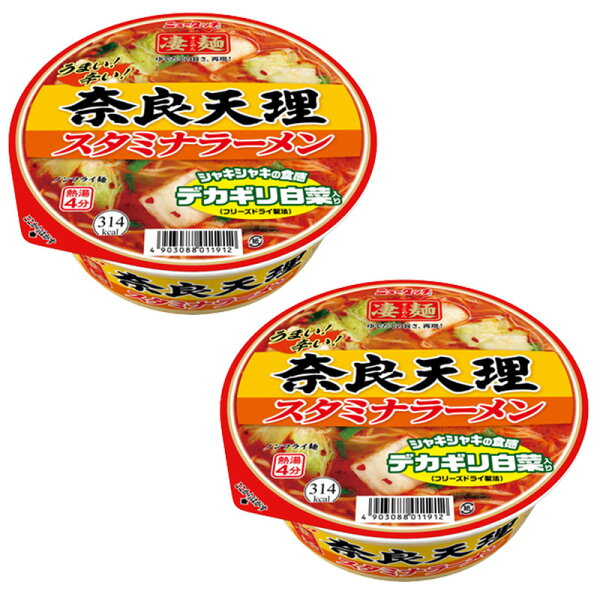Macaronのニュータッチ 凄麺 奈良天理 スタミナラーメン 2個セット 2人前 ラーメン ご当地カップ麺 カップラーメン 奈良 天理 お取り寄せ ザワつく|詳細画像