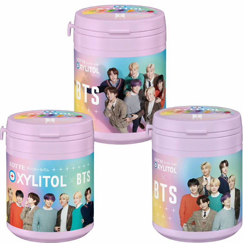 キシリトールガム BTS Smileボトル メンバー全員ボトル3種セット 計3個 防弾少年団 キシリトール スマイルボトル メンバー全員 ロッテ ボトル BTSキシリトール キシリトールBTS