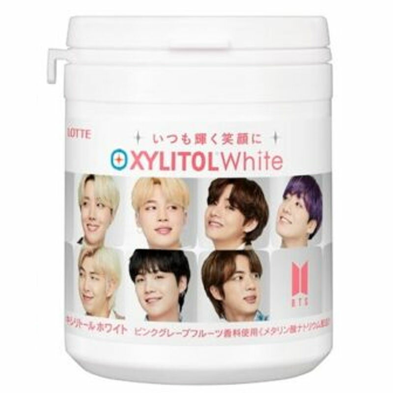 スーパーセール 人気！Dデザイン キシリトールガム BTS Smileボトル 第3弾 ホワイト 1個 防弾少年団 キシリトール スマイルボトル ピンクグレープフルーツ ロッテ ボトル BTSキシリトール キシリトールBTS 敬老の日のサムネイル