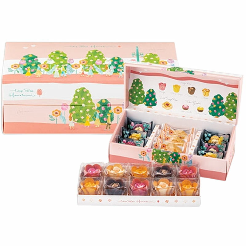 TOKYOチューリップローズ チューリップローズ 花摘み 19個入 ラングドシャ お花 チューリップ お返し ギフト プレゼント 洋菓子 お菓子 母の日