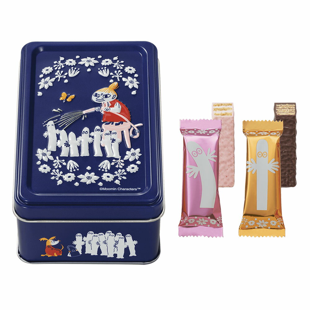 ムーミン×メリーチョコレート チョコレートウエハース リトルミイとニョロニョロ 6個入×1缶 手提げ袋付き メリー 2023 バレンタイン バレンタインデー バレンタインチョコ ホワイトデー ウエハース ムーミン ミイ ニョロニョロ 缶 缶入り かわいいのサムネイル