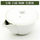 宝瓶 白磁 陶網 茶器 美濃焼 急須 陶